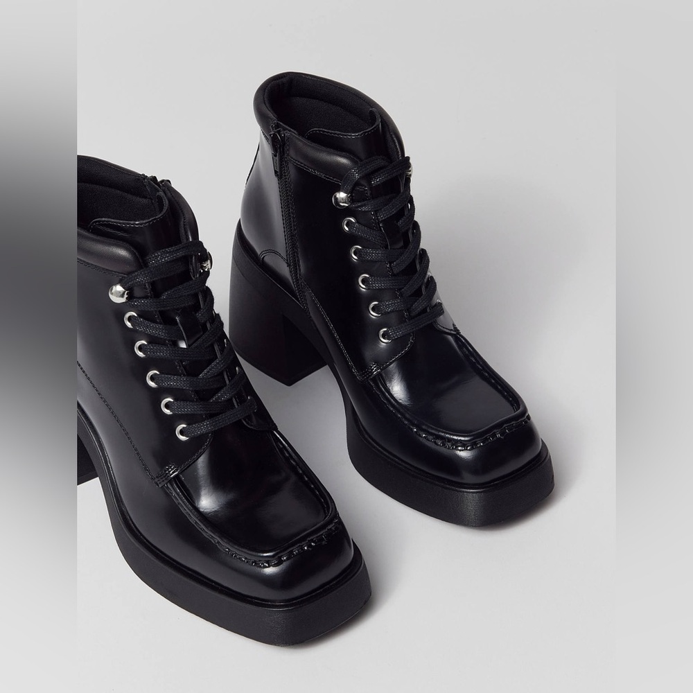 NEW☄️Vagabond Shoemakers Brooke Lace-Up Square Toe Ankle Boot, Black Size 8|38